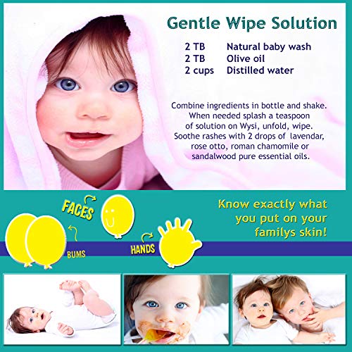 Wysi Baby Starter Kit Multi-Purpose Expandable Wipes & Travel Tube - Just Add Water - 100 Compressed Tablets - All Natural Reusable Wipes & Towellettes - Hypoallergenic - Compostable - Gentle