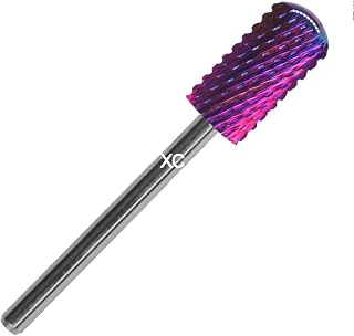RolinStar Both hand 6.6 purple Large Round Top Barrel Carbide Barrel Nail Drill Bit and Best remover for Powder (X Coarse)