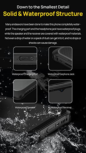 Ulefone Power Armor 14 PRO Outdoor Smartphone ohne Vertrag Android 12,10000mAh Akku, Helio G85 6GB...