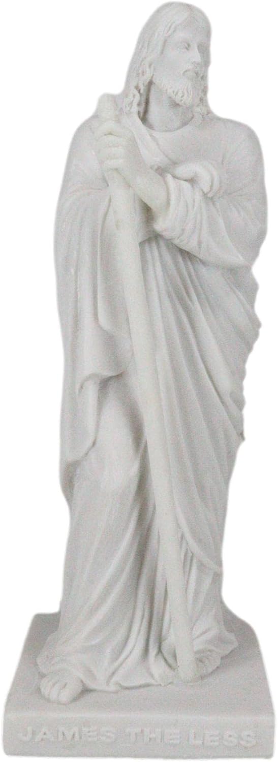 Ebros Gift Bertel Thorvaldsen Copenhagen Museum Rome Temple Reproduction of Jesus and His Twelve Apostles Disciples Figurine 8" H Christian Catholic Decor (James The Less with Fuller's Club)