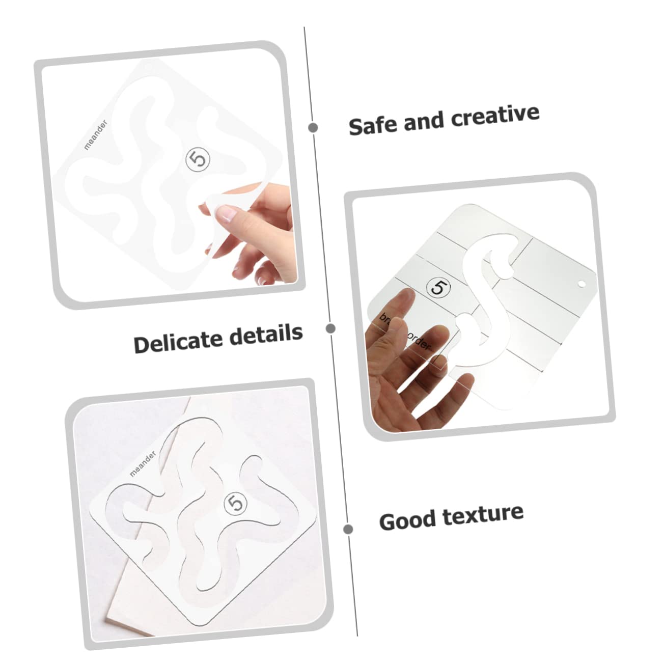 Housoutil 20 Piezas Plantilla de Acolchado Acrílica Duradera para Costura DIY para Dibujar y Bordar Herramienta Práctica para Manualidades y Regalo