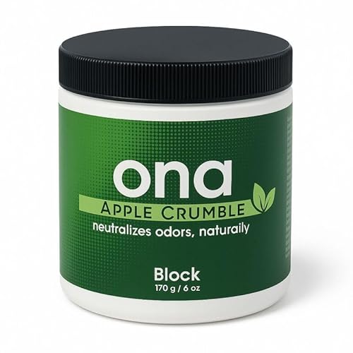 Weedness ONA Block Apple Crumble 170 g - Geruchsneutralisation Abluft Grow Indoor Tiere Küche Katze Hund Wohnung Auto Gel Rauch Schuhe Spray Katzenurin