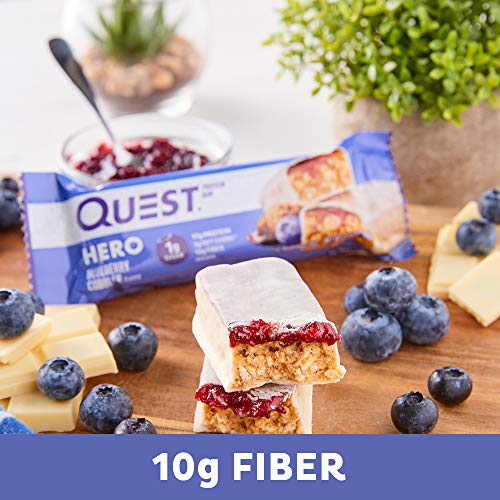 Quest Nutrition Blueberry Cobbler Hero Protein Bar, Low Carb, Gluten Free, Soy Free, 10 Count #TOP7