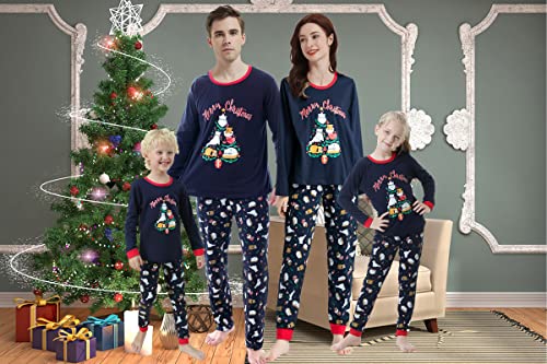 Family Matching Pajama Sets Cute Christmas Tree Sleepwear Snowman Holiday PJS for Couples and Kids2