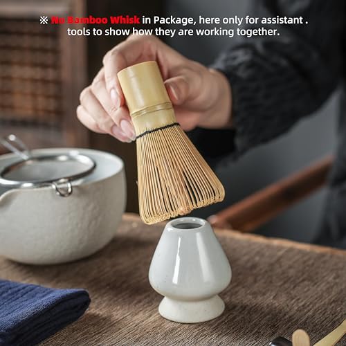 TEANAGOO Matcha Bowl with Spout & Whisk Holder