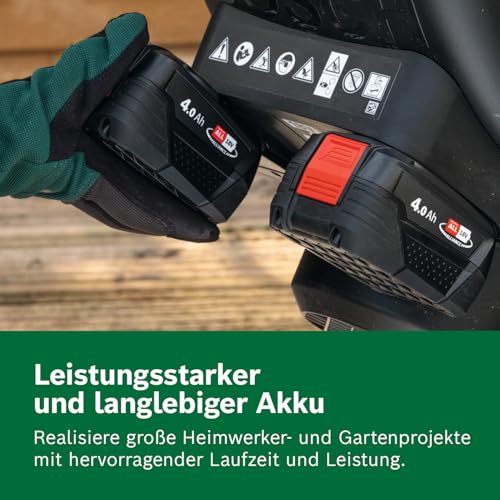 Bosch Home and Garden Akku Pack PBA 18V 4.0Ah W-C (18 Volt System, 4.0Ah Batterie Akku, im Karton), 1600A011T8, 4 Ah