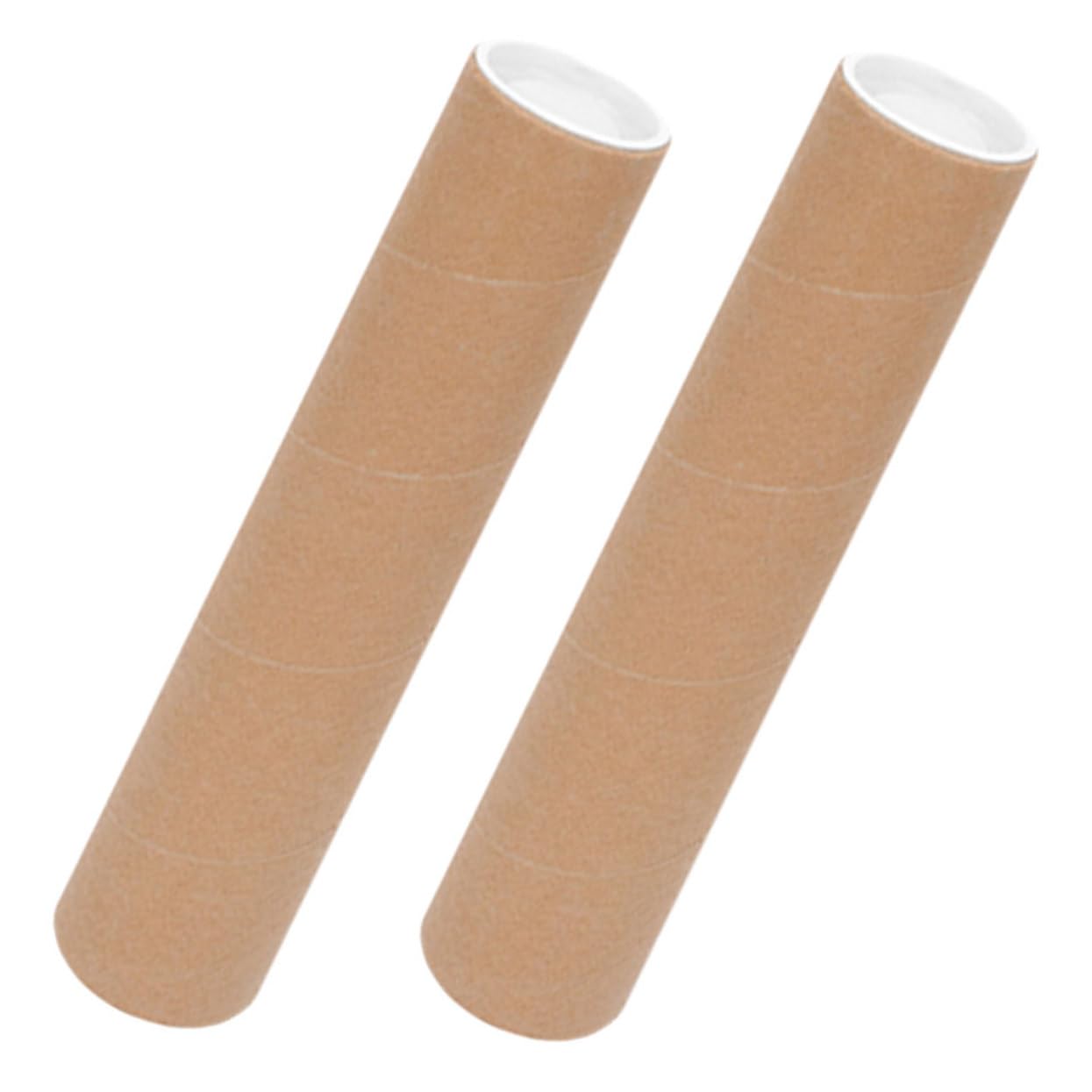 KALLORY 2Pcs Heavy Duty Poster Storage Tubes with Caps for Artwork Documents Mailing for Transport for Shipping