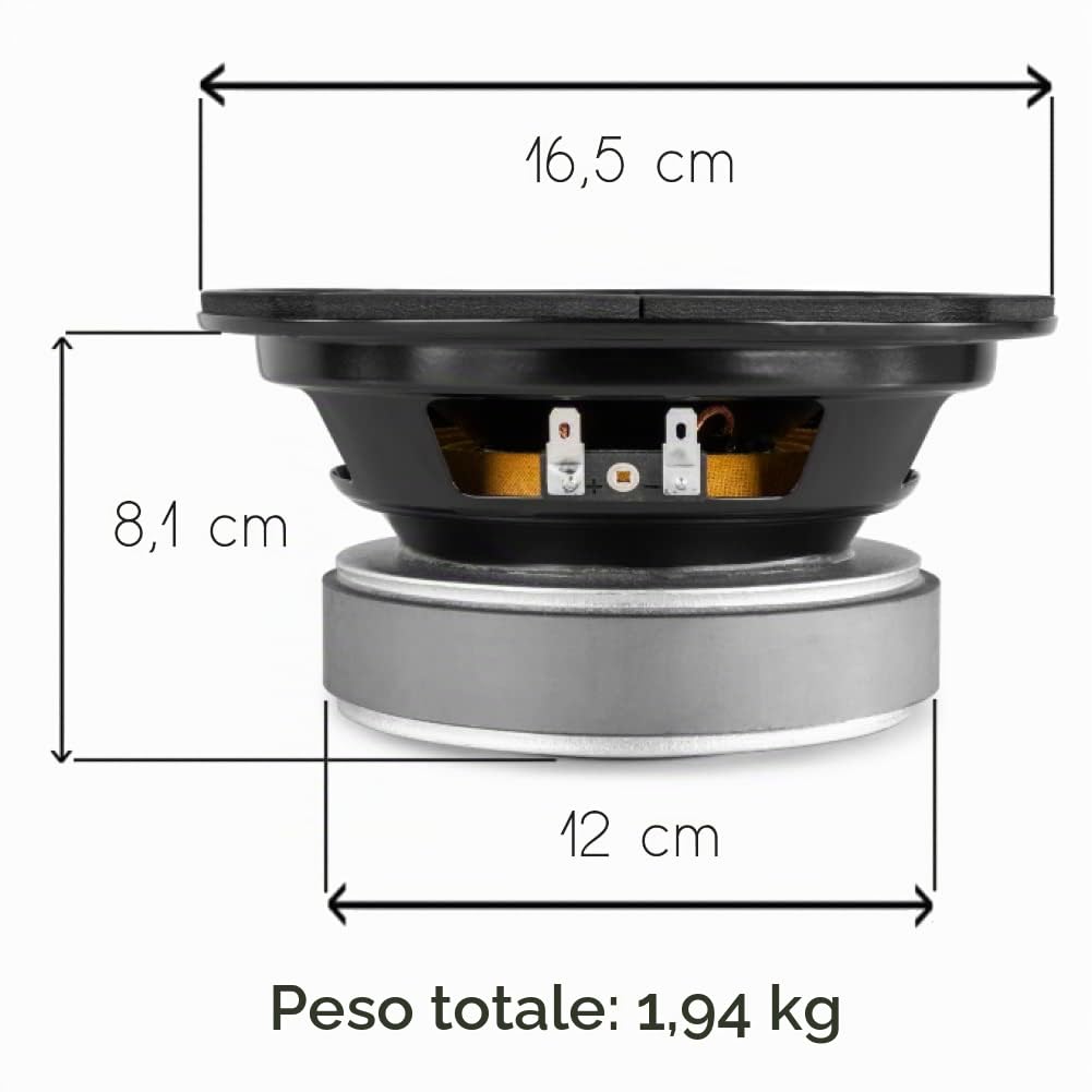 1 FENTON 902.193 WPP16 altoparlante 16,5 cm 175 watt max + 3 sticker omaggio 1 FENTON 902.193 WPP16 altoparlante 16,5 cm 175 watt max + 3 sticker omaggio