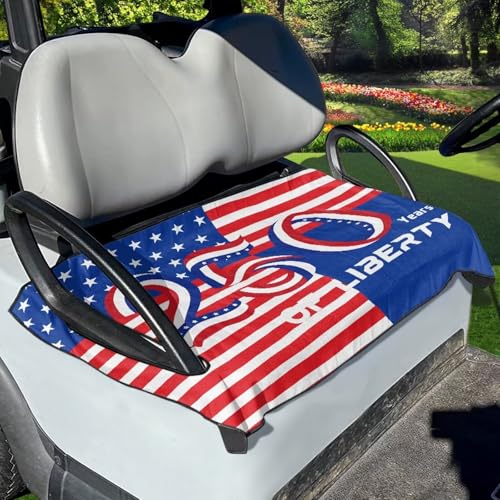 FUIALDOLG 250th Anniversary American Flag Golf Cart Accessories Seat Cover Lightweight Cart Seat Cushion Cover Universal Fit Cart Accessries Easy to Install