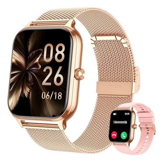 Smart Watch Women Men, Answer/Make Call, 1.96'' Fitness Tracker with Blood Pressure, HR, Sleep Monitor, 110+ Sport Modes Reloj Inteligente para Mujer Smartwatch Compatible with iPhone/Samsung/Android