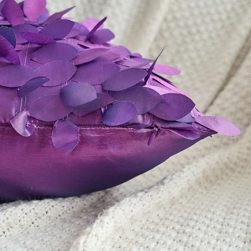 Housse de coussin 3D violette de qualité supérieure 45x45 cm effet pailleté - 6