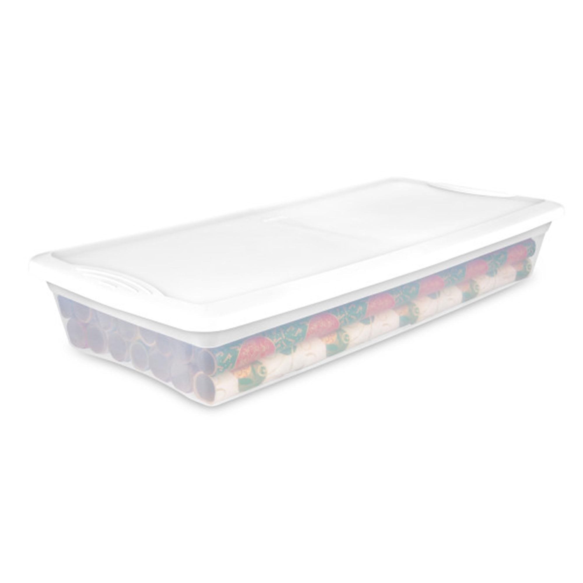 Sterilite 24-Pack 41 Quart Storage Box, Stackable Clear Plastic Bins with Snap-On Lids - Heavy-Duty Organizing Containers for Closet, Bathroom, and Office