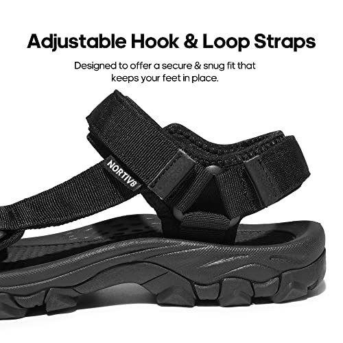 NORTIV 8 Men's Sandals Hiking Sports Lightweight Summer Water Arch Support River Open Toe Athletic Trail Outdoor Walking Sandals Longdo4