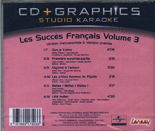 CD Karaoke LANSay Les Succes Francais Vol.03
