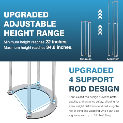 IRONWALLS Undermount Sink Brackets Adjustable, 22" to 34.8" Stainless Steel Under Mount Sink Support Brackets Legs Pole for Kitchen Bathroom, Sink Repair System