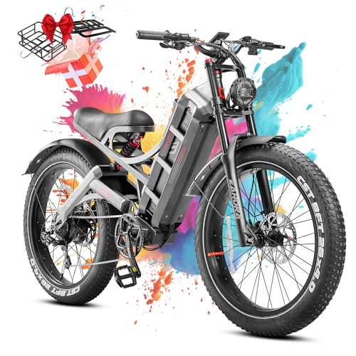 eAhora Romeo Pro (2025 Upgraded) Peak 1600W Electirc Bike for Adults 48V 60AH 120+ Miles Long Range Electric Bike 26