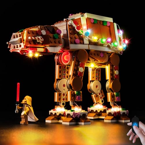 BrickSoul Light Up Kit Compatible with Lego Gingerbread at-at Walker 40806 Building Set Upgrade Wired Dimmable Lighting Accessories Cable-Hiding Tech for Display Not Included 40806 Model