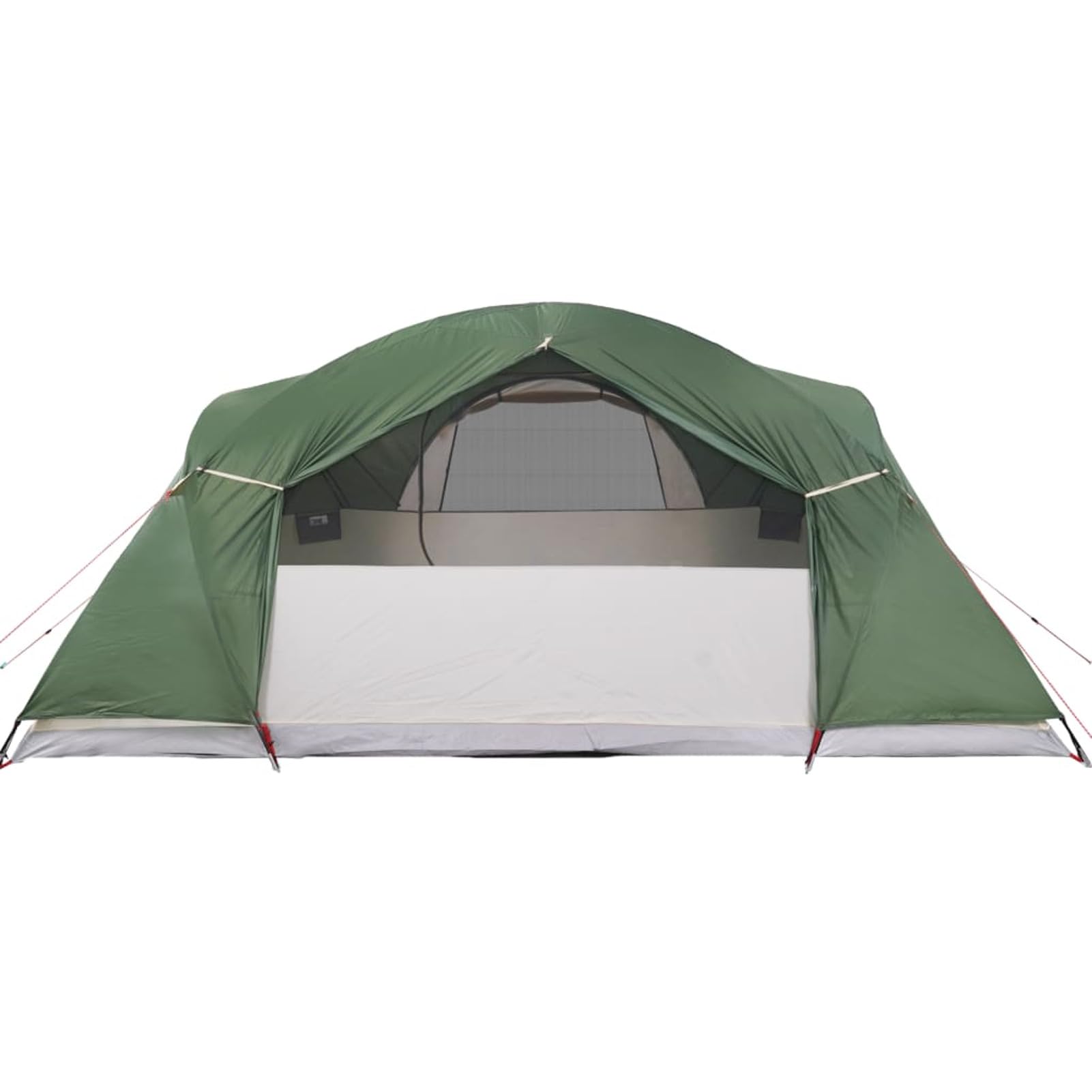 Namiot kempingowy dla 8 osób, zielony, 360 x 430 x 195 cm, 190T, tafta, namiot kempingowy, namiot rozkładany, rodzinny namiot kopułowy, wodoodporny, wiatroszczelny, 2 w 1, podwójna warstwa