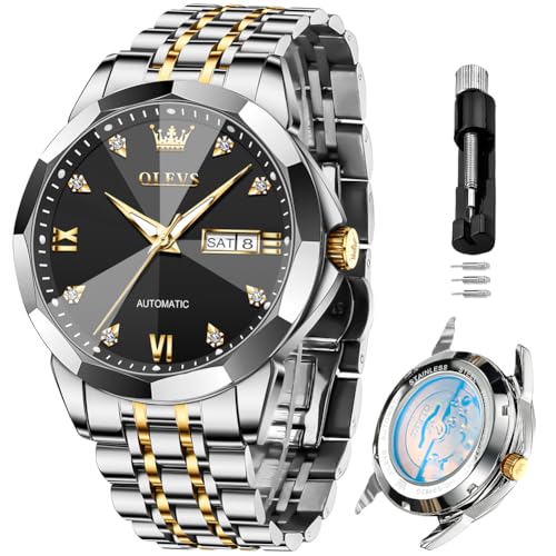 Montre homme automatique étanche en acier inoxydable avec date intégrée