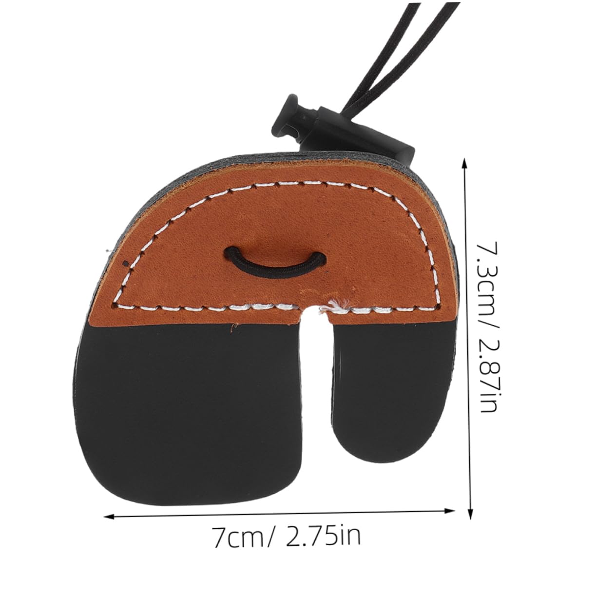 Abaodam 2pcs Brown Leather Archery Finger Protectors Full Finger Protection Reusable Archery Wear-Resistant Guard Right Handed Equipment
