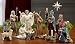 Set of 11 Nativity Figurines with Real Gold, Frankincense and Myrrh - 7 inch Scale
