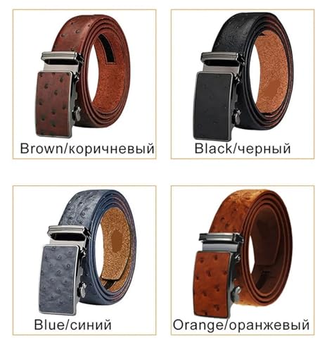 Leather Genuine Belt For Men Grain Automatic Buckle Belt2