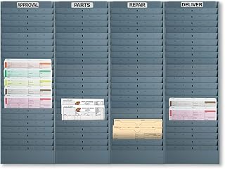 Job Process Center – Standard Rack (Collision) – 4 x 12 Pocket Workflow System (Gray)
