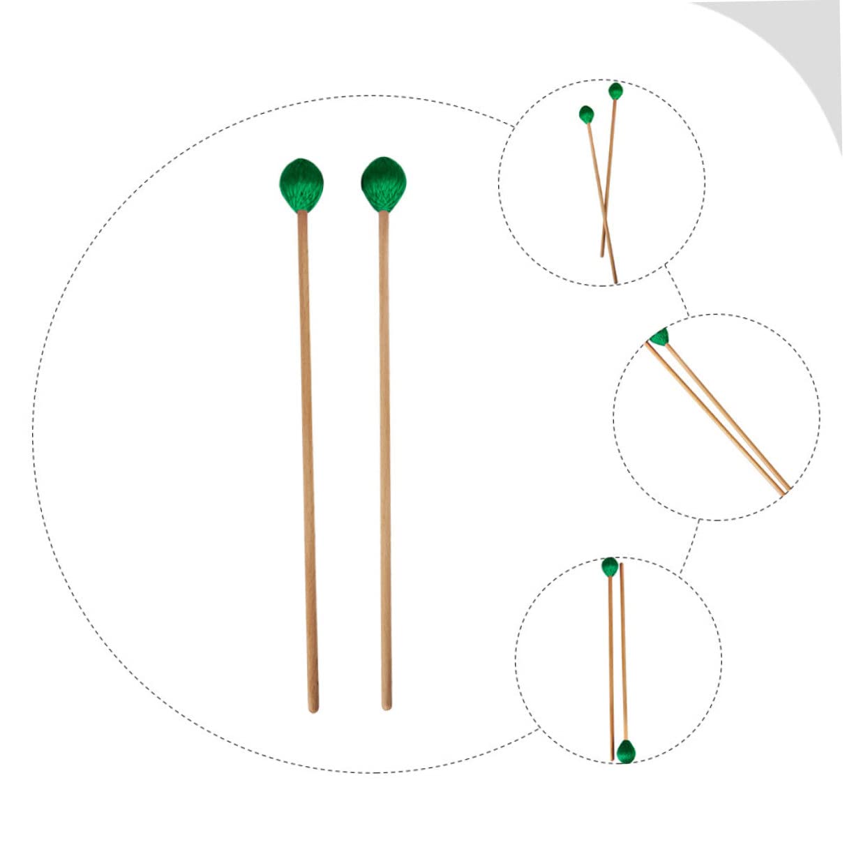 ibasenice 4pièces Maillets Professionnels Pour Marimba Et Xylophone Accessoires Pratiques Pour Instruments à Percussion Tête Douce Et Légère Pour Débutants Et Musiciens Confirmés