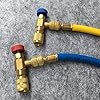 2PCS Filling Refrigerant Safety Valve Quick Coupler Air Conditioning R410A R22 Connector Adapters #4
