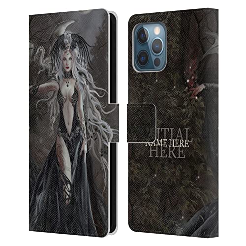 Étui portefeuille iPhone 12 Pro Max cuir customisé dragon