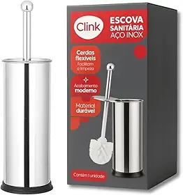 Escova Sanitária Inox – Suporte com Vedação Antiodor, Cabo em Aço Inoxidável, Base Antiderrapante, Cerdas Densas para Limpeza Profunda do Vaso Sanitário – Design Moderno e Higiênico