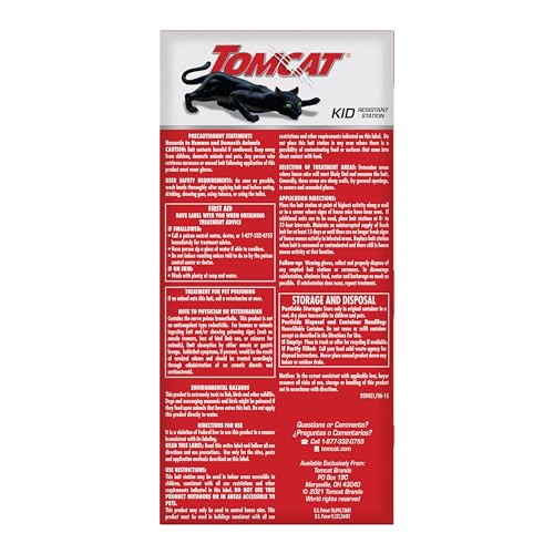 Image of Tomcat Mouse Killer Disposable Station for Indoor Use - Child Resistant, 3 Stations with 1 Bait Each