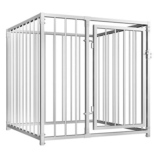 Susany Chenil d'extérieur pour Chiens Cages à Chien Polyvalente 100 x 100 cm