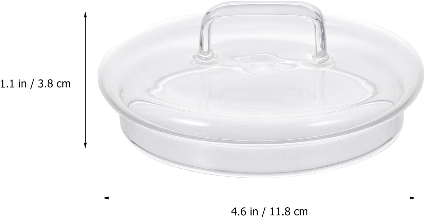 4.64In Glass Jar Replacement Covers 2pcs Beverage Dispenser Lid Glass Replacement Lid for Beverage Food Storage Jar