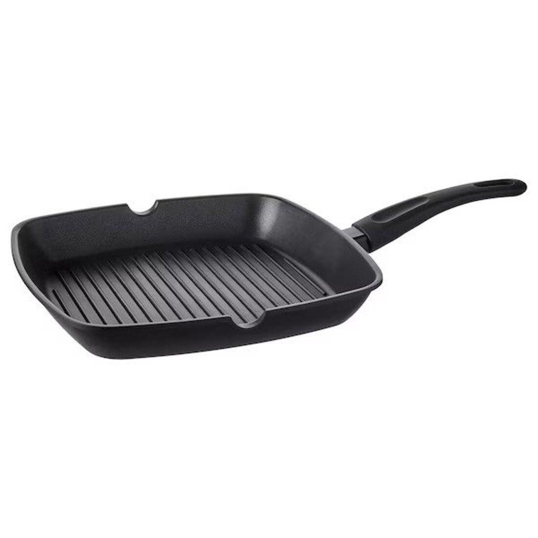 IKEA HEMLAGAD Grill pan, black, 28x28 cm (11x11 ")-image-8