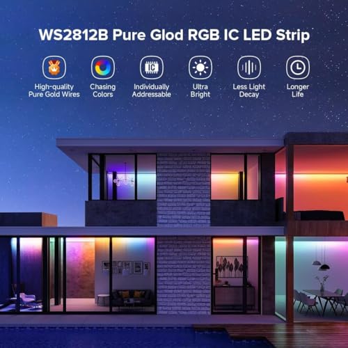 Image of WS2812B RGB Individually Addressable Pixel LED Strip - 5M New (16.4ft) - 60 LEDs /m - DIY Projects, Lighting Effects [Needs 5V Adaptor & a Controller to Work] (5M WS2812B (NON-WATERPROOF))