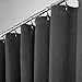 mDesign Extra Long Premium 100% Cotton Waffle Weave Fabric Shower Curtain, Hotel Quality - for Bathroom Showers and Bathtubs, Super Soft, Easy Care - 72" x 96" - Black