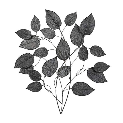 Deco 79 Metal Leaf Textured Wall Decor With Multiple Shades, 30" X 2" X 33", Bronze #TOP4