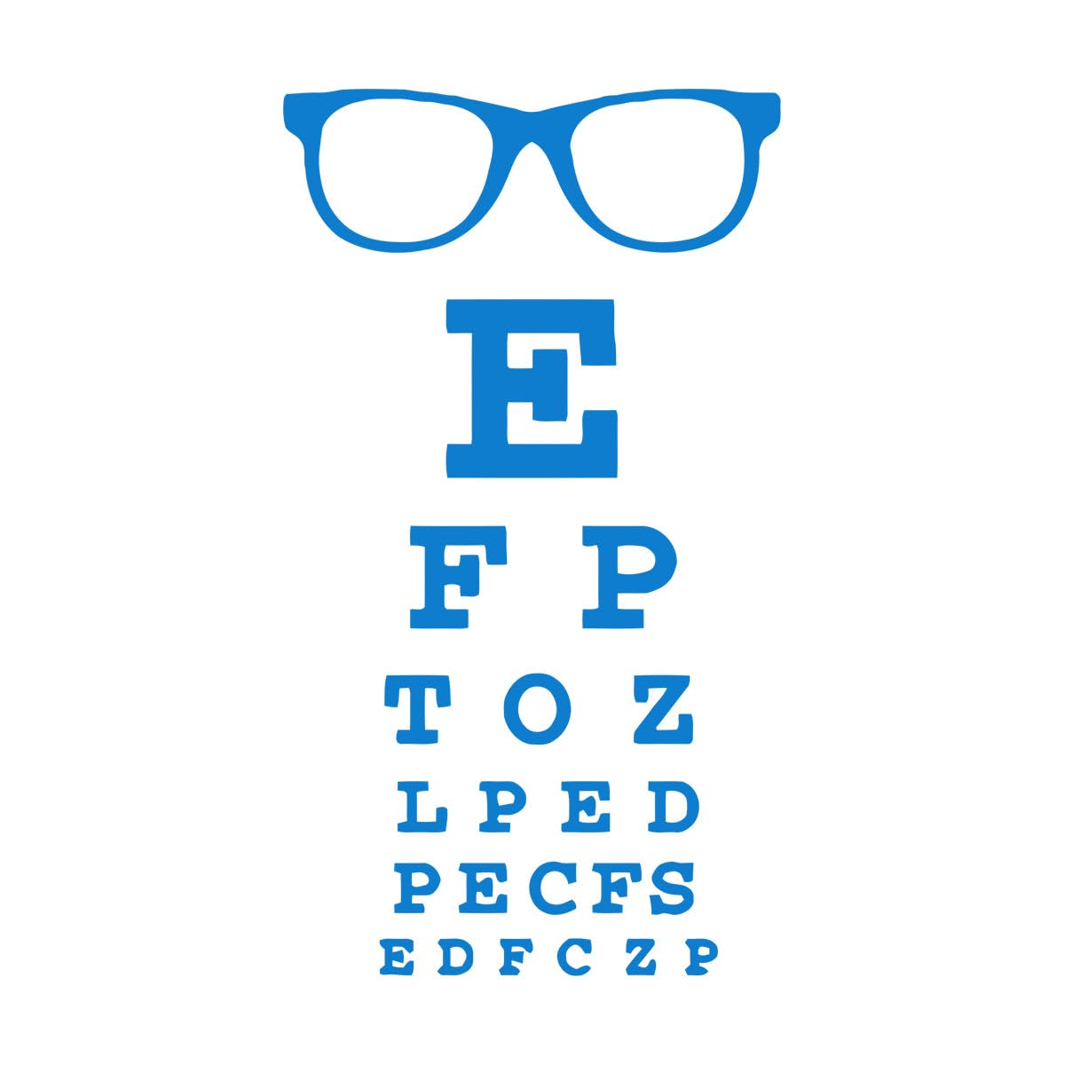 Glasses Eye Chart Optical Window Wall Sticker Eye Doctor Optometry Hipster Eyewear Specs Frames Glass Wall Decal Extra Large - 60x112cm โ image 1
