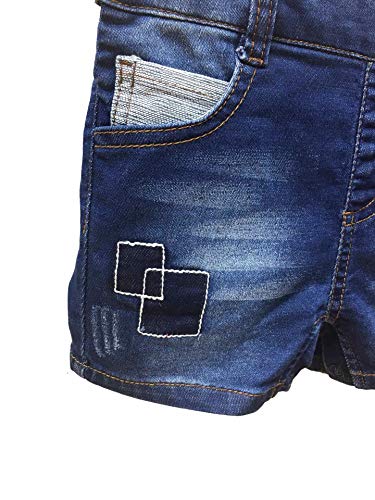 KIDSCOOL SPACE Baby & Little Girls/Boys Summer Shorts,Adjustable Jean Shortall Overalls4