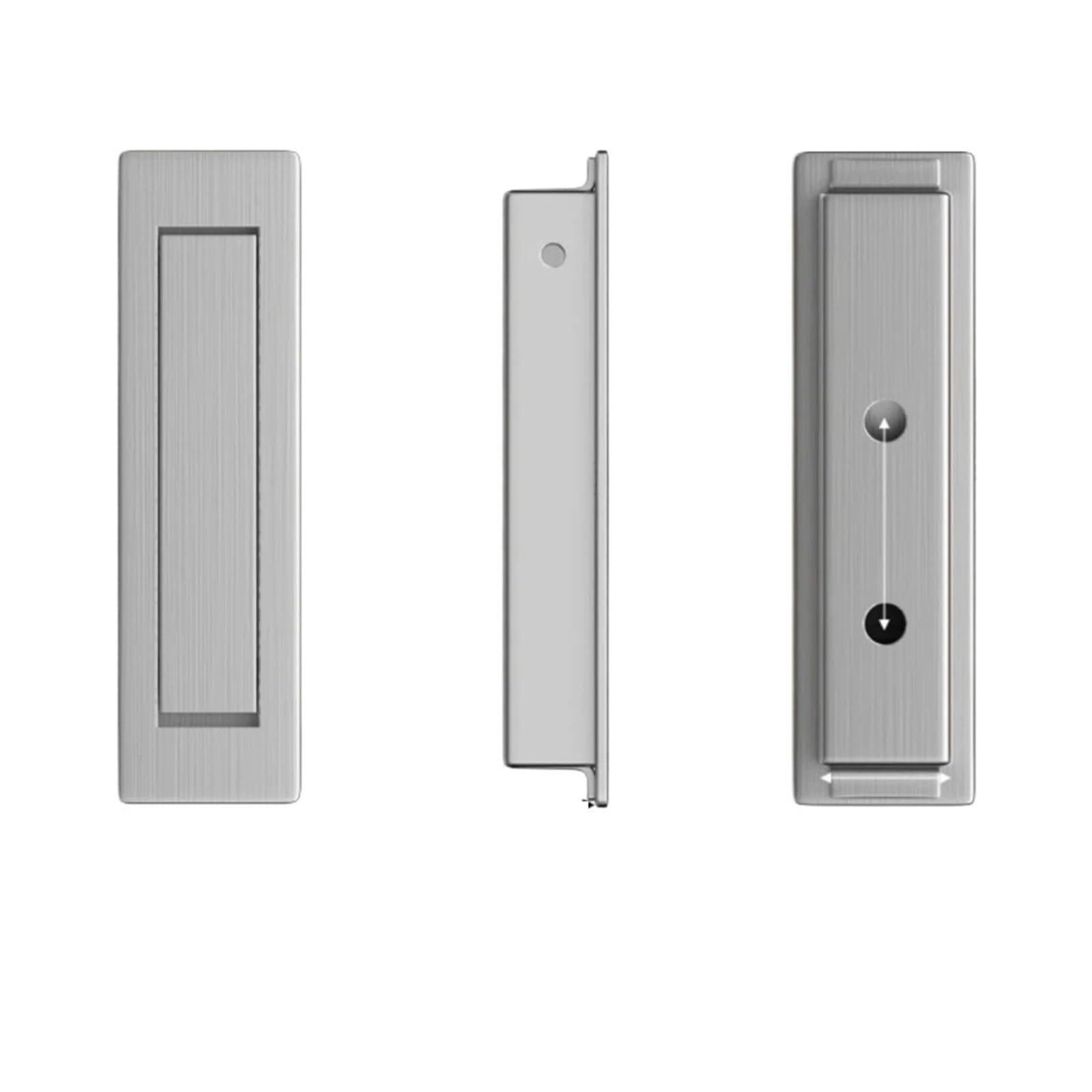 Rgoemhj Silver Stainless Steel Cabinet Door Handle Durable Hidden Drawer Invisible Embedded Concealed Handles Tatami For Doors