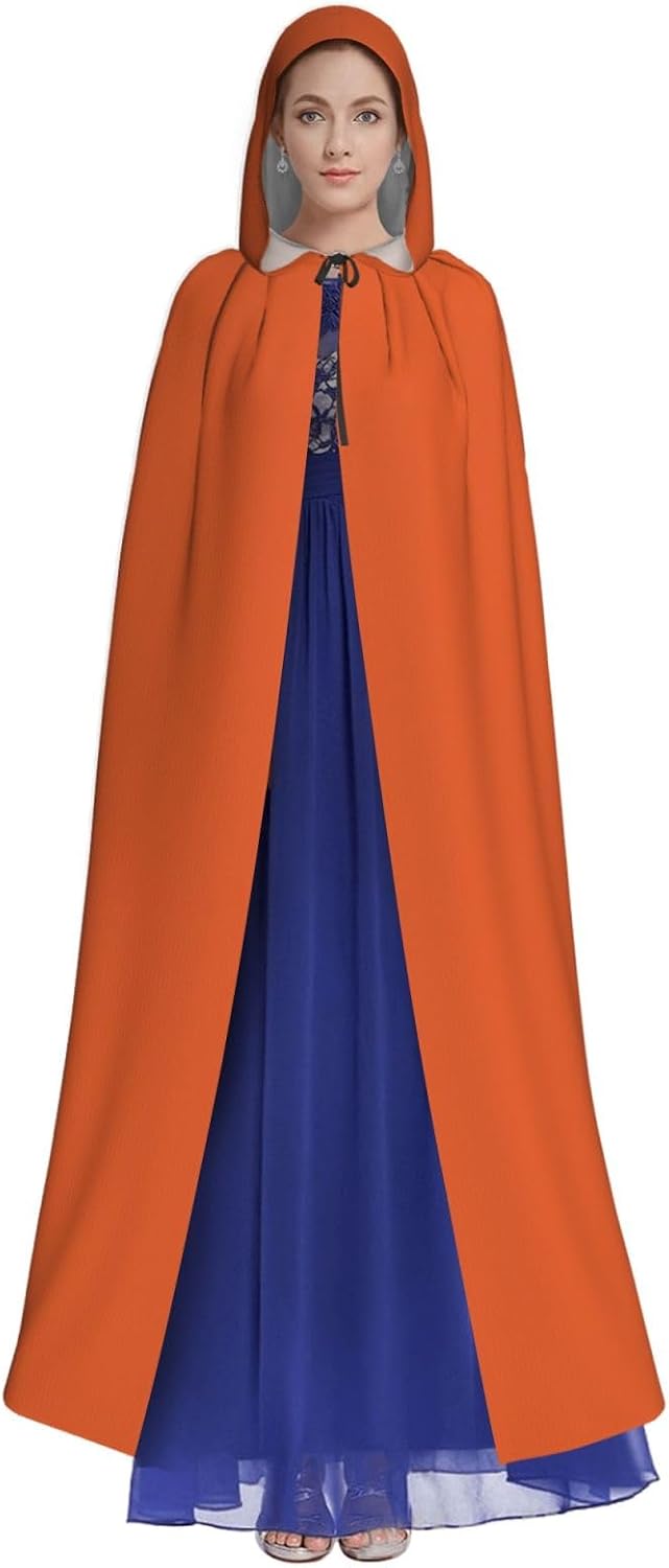 Blue Grey Hooded Cloak, Adults Full Length Cape for Party, Cosplay Costumes, Stage Play