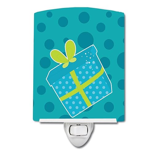 Caroline's Treasures BB9095CNL - Luz nocturna de cerámica compacta para regalo de cumpleaños, certificado UL, ideal para dormitorio, baño,