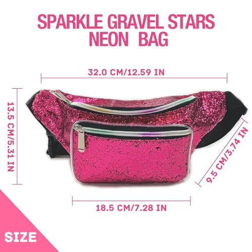 Fanny Pack Holographic with Heart Sunglasses,Waterproof Adjustable Belts Crossbody Waist Bag for Women Men Daily Wear, Bachelor Party - Image 4