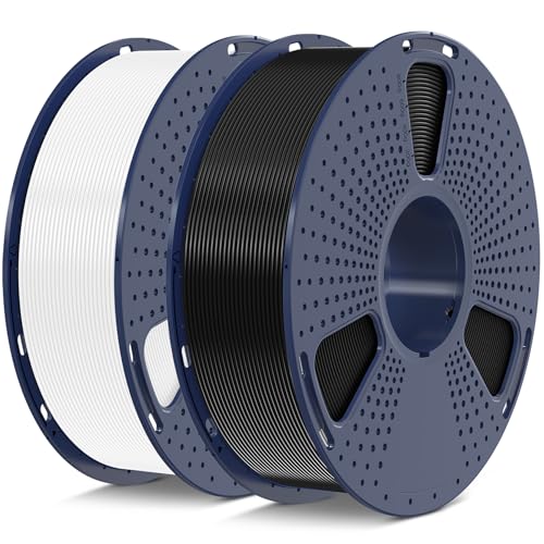 SUNLU Filament PLA Plus pour imprimante 3D, filament PLA+ 1,75 mm, précision dimensionnelle +/- 0,02 mm, 2 kg au total, 1 kg par bobine, noir et blanc SUNLU Filament PLA Plus pour imprimante 3D, filament PLA+ 1,75 mm, précision dimensionnelle +/- 0,02 mm, 2 kg au total, 1 kg par bobine, noir et blanc