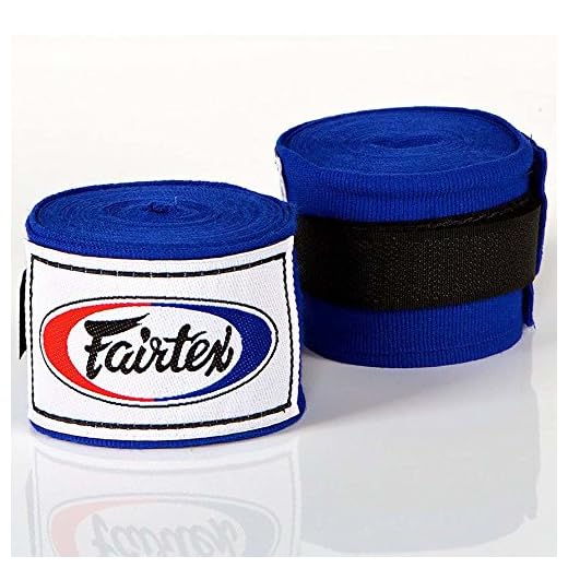 Fairtex Bandagen, halb-elastisch, 4.5 m, blau, Hand Wraps, MMA, Muay Thai
