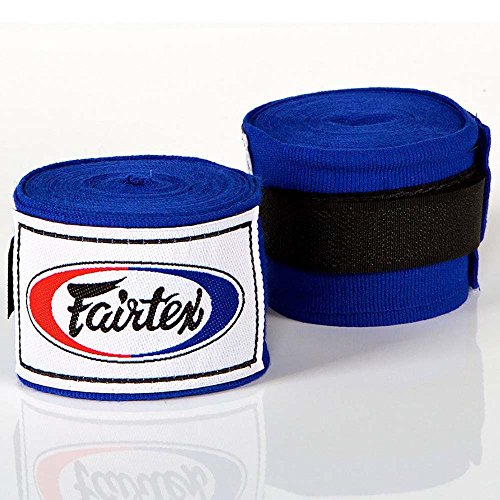 Bandes Fairtex semi-élastiques bleues 4.5 m pour éviter les blessures au poignet