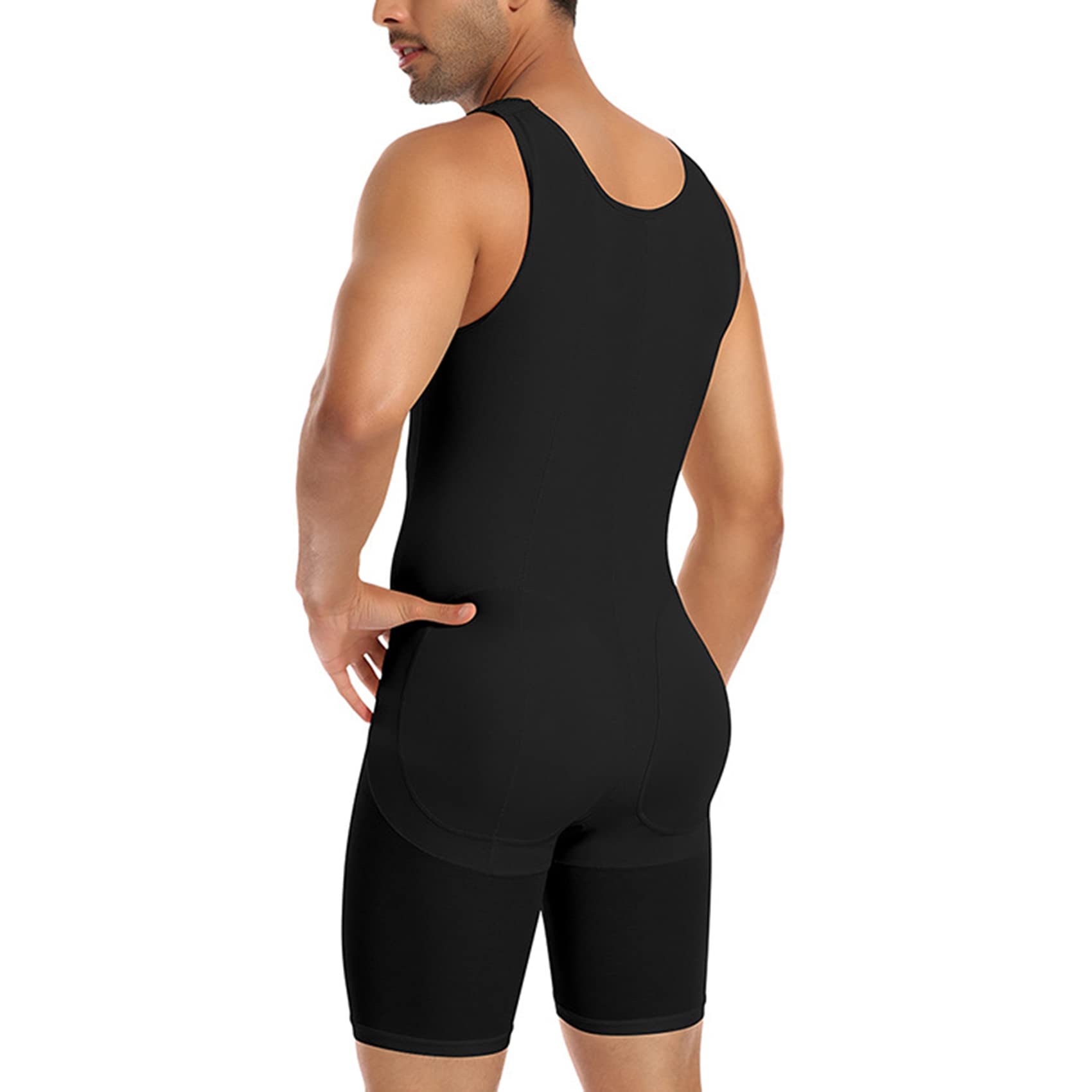 NLAVW Cuerpo de Hombre Shorts Shorts 4XL-6XL, Trainer de Cintura Body Pérdida de Peso Pérdida de Peso Control de la Barriga Completa Cuerpo Shaper,Negro,XL