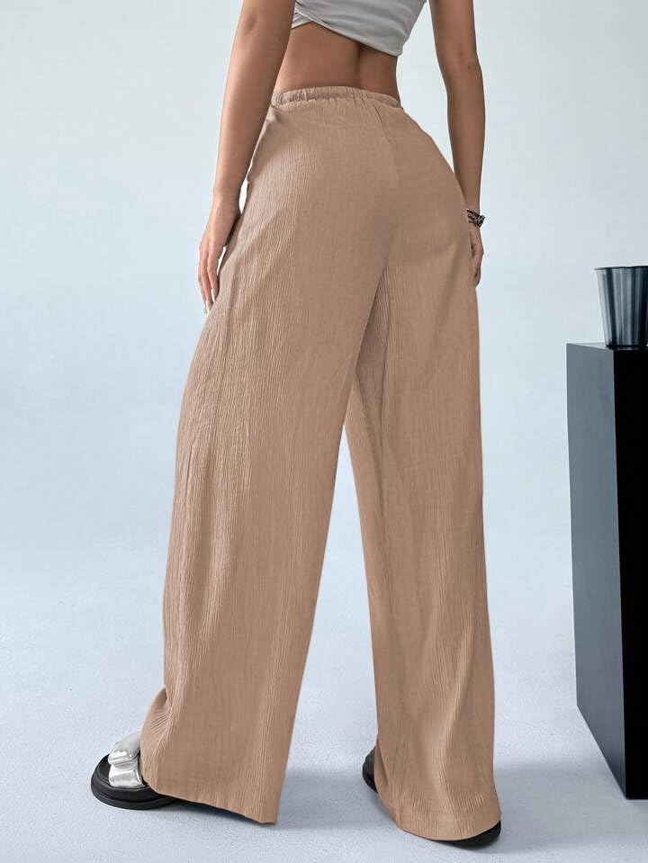 Image of GRECIILOOKS High Waist Trousers for Women - Flared Korean Style Formal Pants | Elegant Workwear for Office, College & Events (Available in Plus Size)