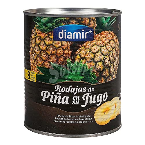 DIAMIR rodajas de piña en su jugo lata 490 gr